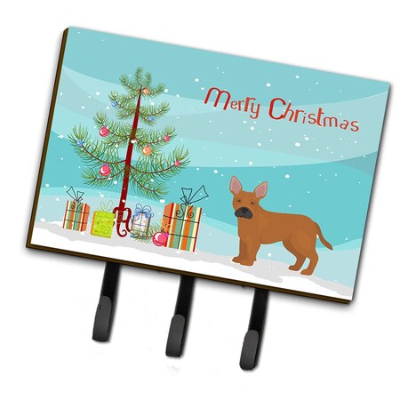 Carolines Treasures Tan French Bulldog Pit Bull Mix Christmas Tree Leash or Key Holder CK3828TH68